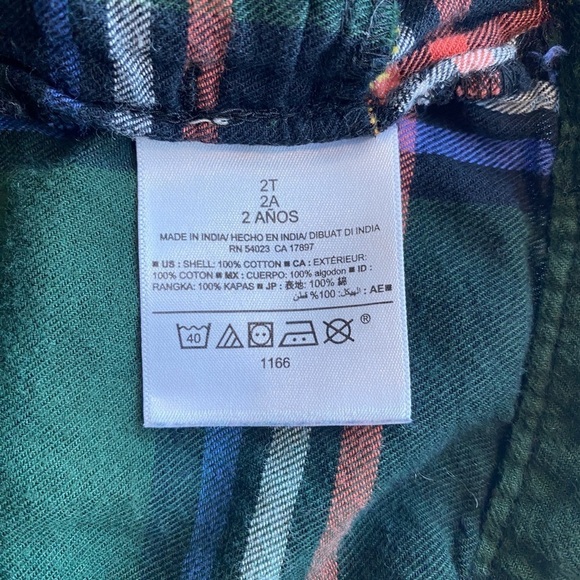 Old Navy Girl’s Tunic 100% Cotton Shirt Dress Pockets Green Plaid Size 2T GUC - Picture 8 of 9